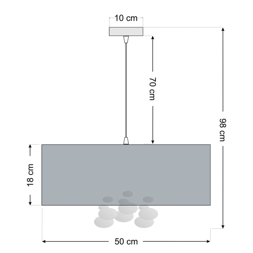 Pendelleuchte an Kabel BUBBLE 1xE27/60W/230V Ø 50 cm beige