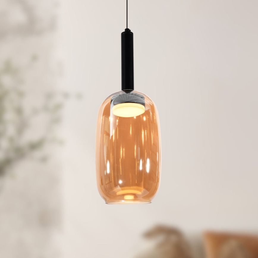 Pendelleuchte an Kabel BUENO 1xGX53/9W/230V Ø 15 cm rauchbraun