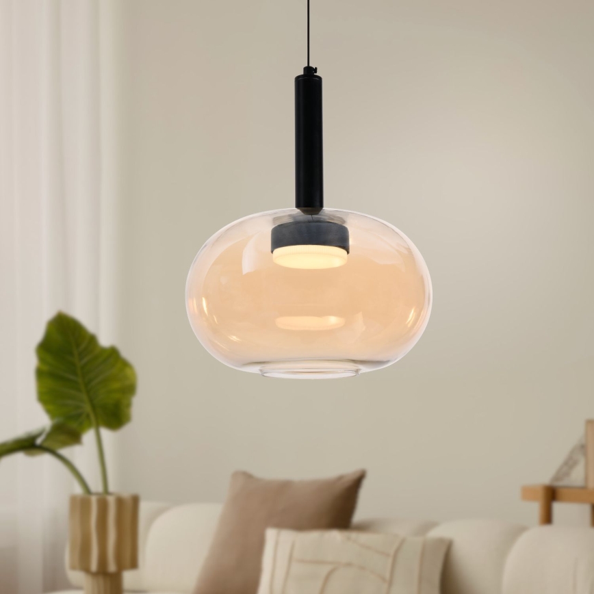 Pendelleuchte an Kabel BUENO 1xGX53/9W/230V Ø 25 cm rauchiges Beige