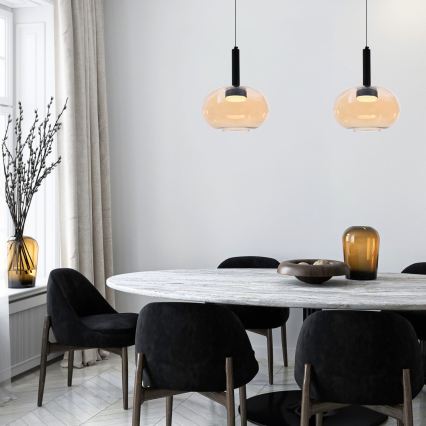 Pendelleuchte an Kabel BUENO 1xGX53/9W/230V Ø 25 cm rauchiges Beige