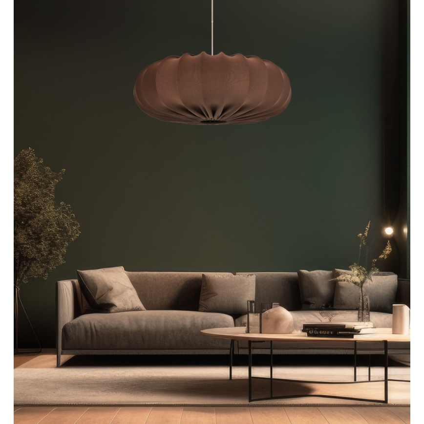 Pendelleuchte an Kabel CAFEE 1xE27/40W/230V Durchmesser 66 cm braun