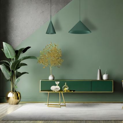 Pendelleuchte an Kabel CAPITAL 1xGX53/15W/230V Ø 17 cm grün