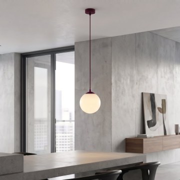 Pendelleuchte an Kabel COSMO 1xE14/10W/230V Ø 14 cm rot/weiß