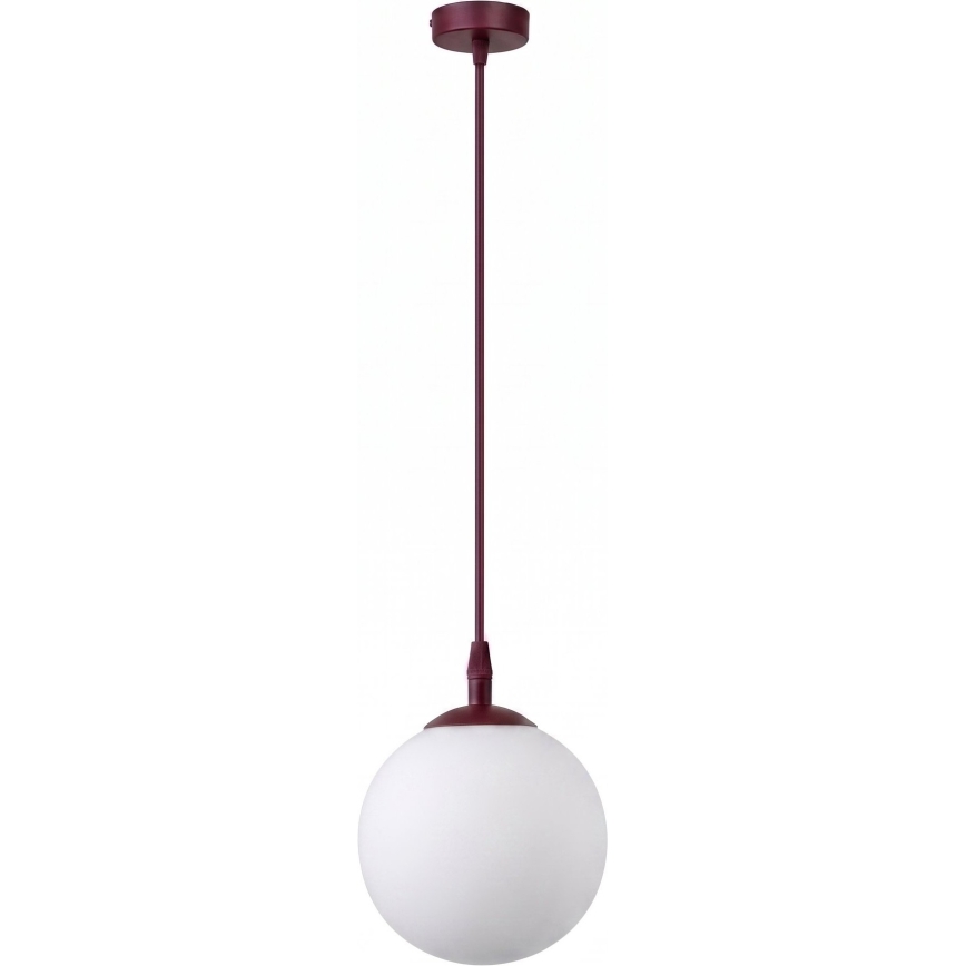 Pendelleuchte an Kabel COSMO 1xE14/10W/230V Ø 14 cm rot/weiß
