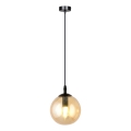 Pendelleuchte an Kabel COSMO 1xE14/10W/230V Ø 14 cm schwarz/rauchbeige