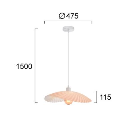 Pendelleuchte an Kabel DANCE 1xE27/40W/230V rosa
