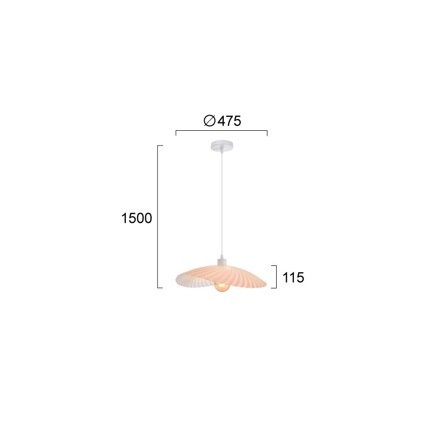 Pendelleuchte an Kabel DANCE 1xE27/40W/230V rosa