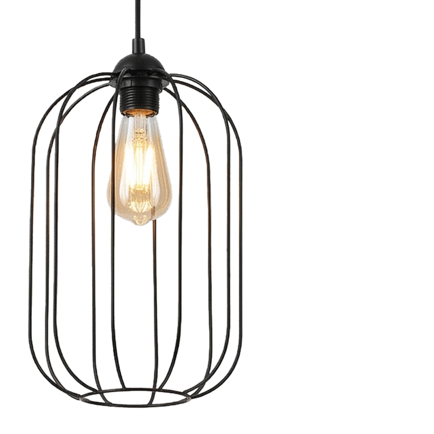 Pendelleuchte an Kabel DESTELLO, 1x E27/15W/230V, Ø 21 cm, schwarz