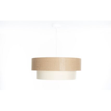 Pendelleuchte an Kabel DUO 1xE27/60W/230V Ø 50 cm beige/creme