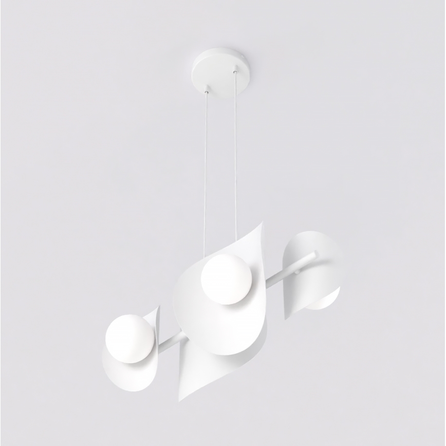 Pendelleuchte an Kabel ELEMENTI 4xG9/8W/230V weiß