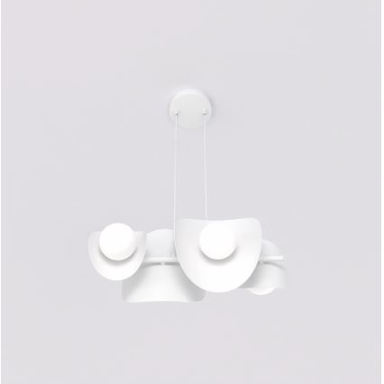 Pendelleuchte an Kabel ELEMENTI 4xG9/8W/230V weiß