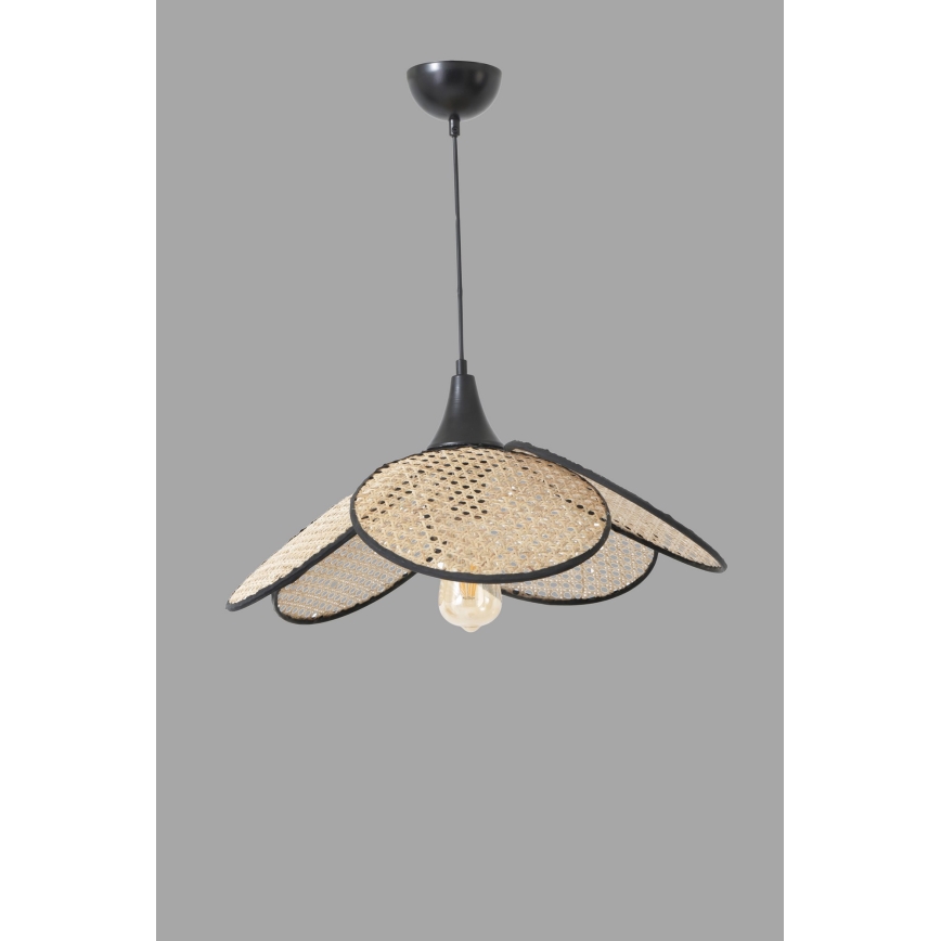 Pendelleuchte an Kabel FUME 1xE27/40W/230V Ø 45 cm schwarz/beige