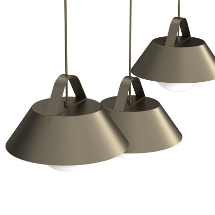 Pendelleuchte an Kabel FUNDA 3xE27/15W/230V bronzefarben