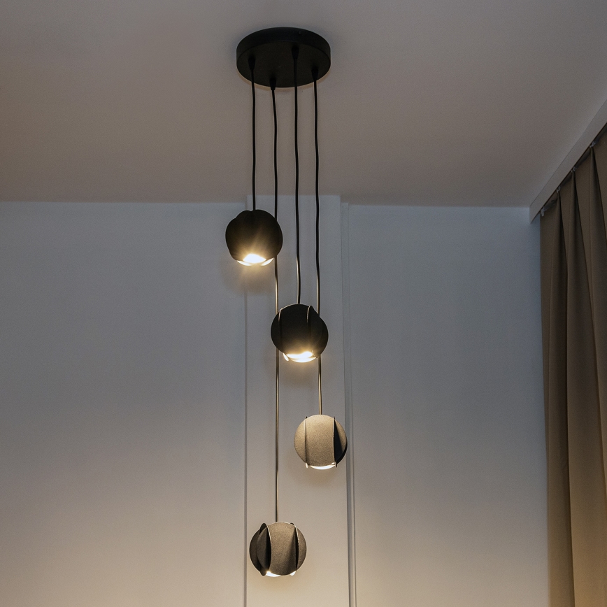 Pendelleuchte an Kabel GAMBIT 4xGU10/10W/230V schwarz