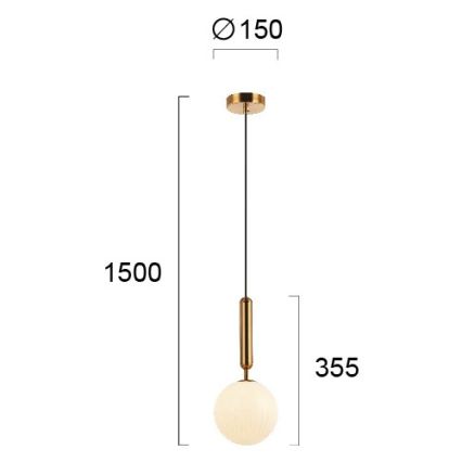 Pendelleuchte an Kabel JOLIN 1xG9/5W/230V goldfarben