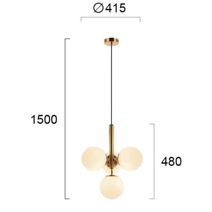 Pendelleuchte an Kabel JOLIN 4xG9/5W/230V goldfarben