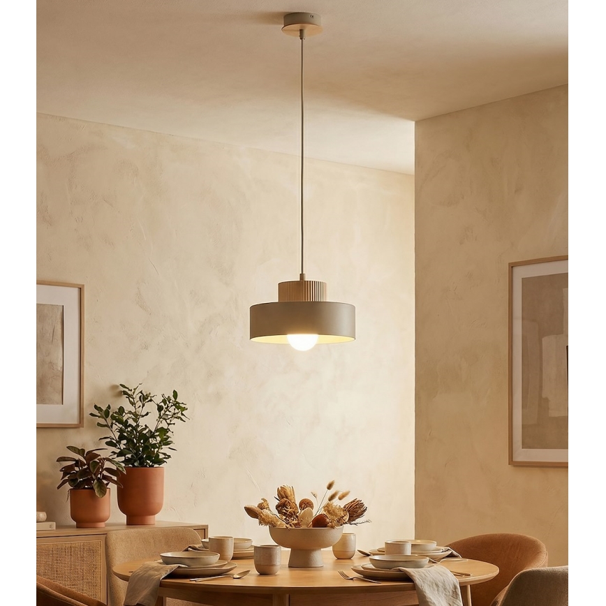 Pendelleuchte an Kabel KIVI 1xE27/15W/230V beige