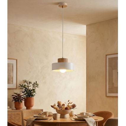 Pendelleuchte an Kabel KIVI 1xE27/15W/230V weiß