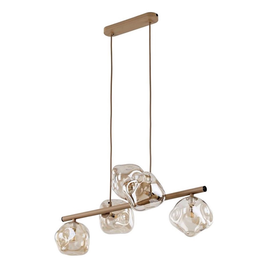 Pendelleuchte an Kabel LAVA 5xG9/8W/230V beige/rauchfarben beige