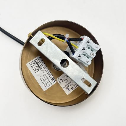 Pendelleuchte an Kabel MILOU 1xE27/15W/230V gold/rauchbeige