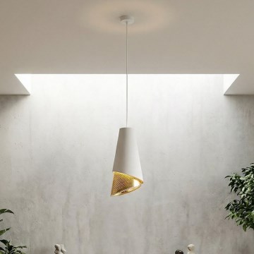 Pendelleuchte an Kabel MODA 1xE27/15W/230V weiß/gold