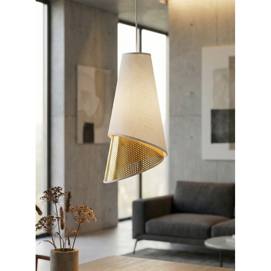 Pendelleuchte an Kabel MODA 1xE27/15W/230V weiß/gold