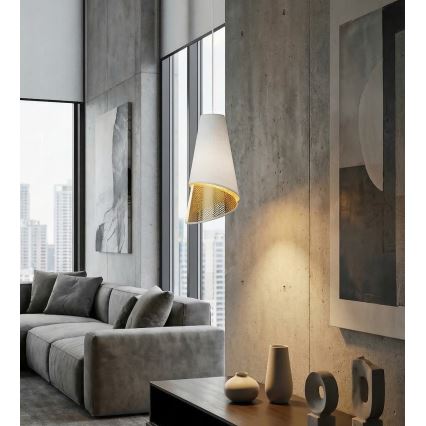 Pendelleuchte an Kabel MODA 1xE27/15W/230V weiß/gold