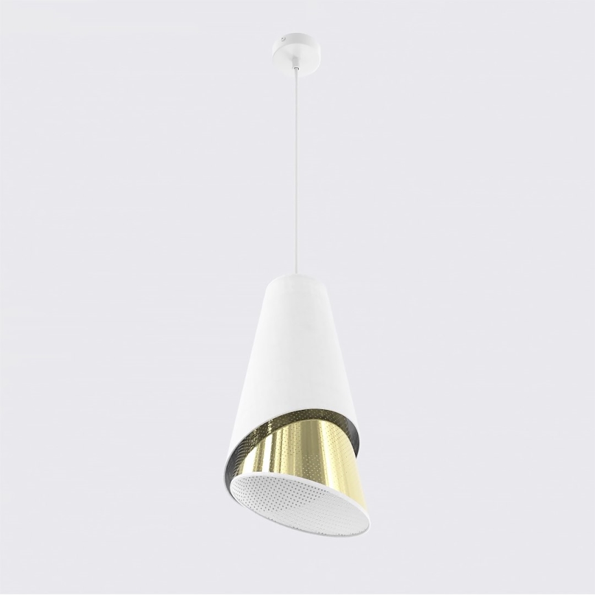 Pendelleuchte an Kabel MODA 1xE27/15W/230V weiß/gold