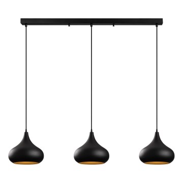 Pendelleuchte an Kabel MUBA 3xE27/40W/230V schwarz