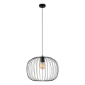 Pendelleuchte an Kabel OVELLA 1xE27/15W/230V Ø 46 cm schwarz