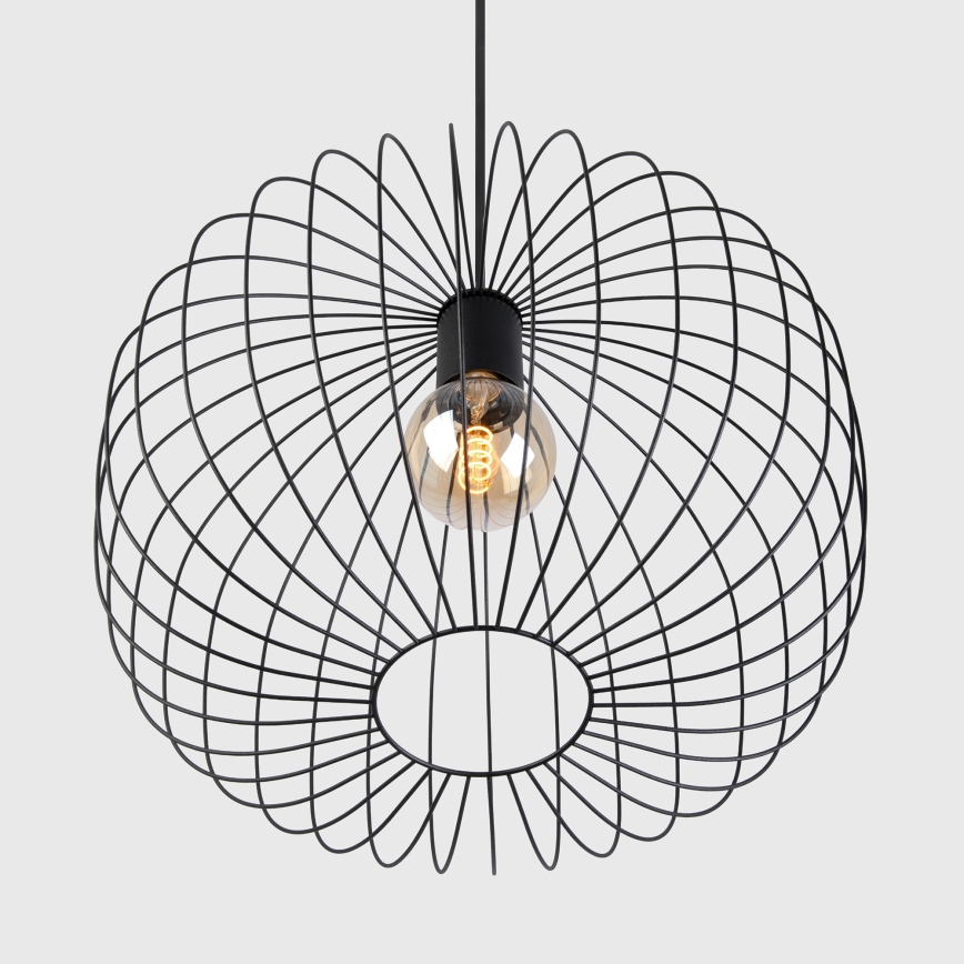 Pendelleuchte an Kabel OVELLA 1xE27/15W/230V Ø 46 cm schwarz