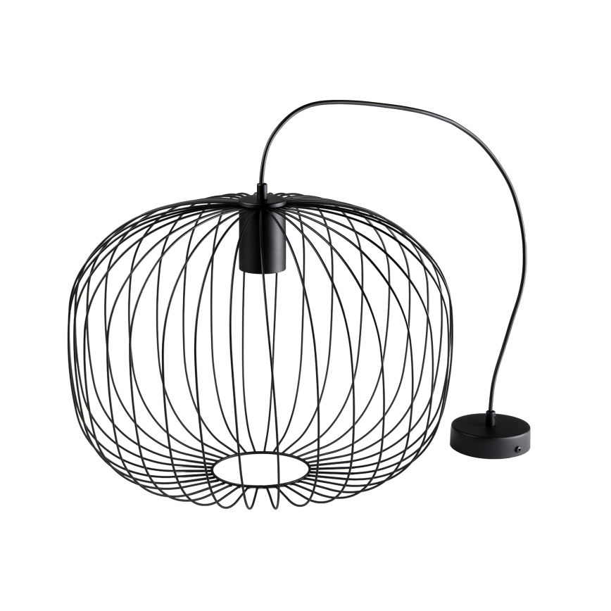 Pendelleuchte an Kabel OVELLA 1xE27/15W/230V Ø 46 cm schwarz