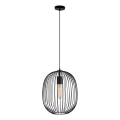 Pendelleuchte an Kabel OVELLA 1xE27/15W/230V Ø34 cm schwarz