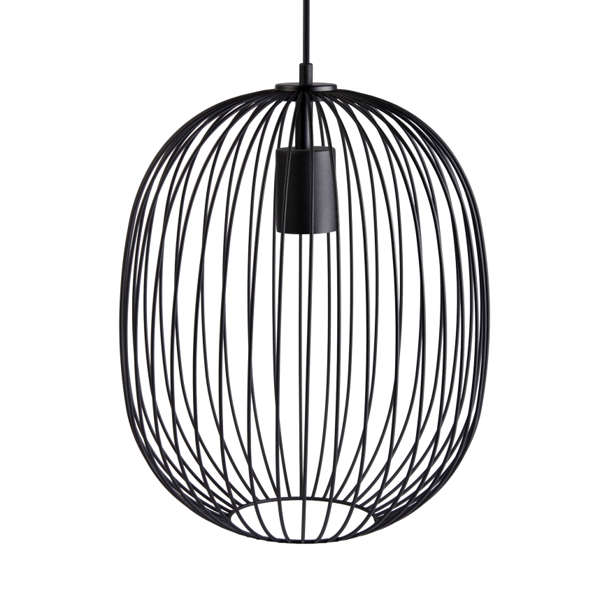 Pendelleuchte an Kabel OVELLA 1xE27/15W/230V Ø34 cm schwarz