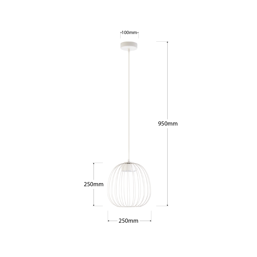 Pendelleuchte an Kabel OVELLA 1xGX53/10W/230V Ø 25 cm cremefarben