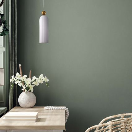 Pendelleuchte an Kabel PIEGA 1xE14/40W/230V Messing/Weiß