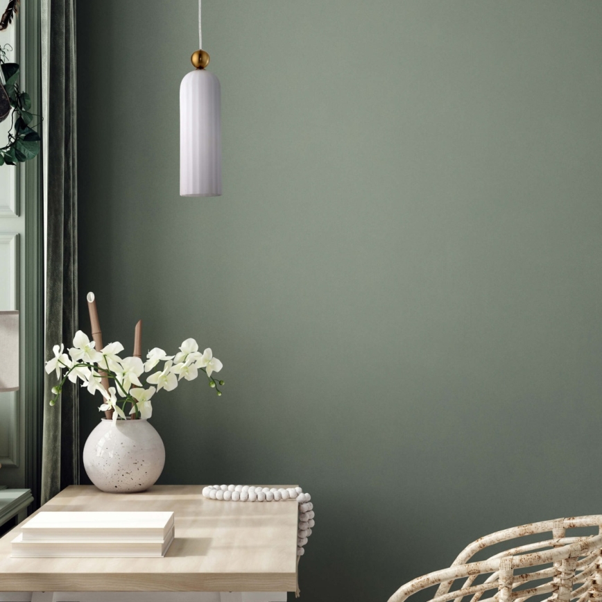 Pendelleuchte an Kabel PIEGA 1xE14/40W/230V Messing/Weiß