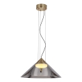 Pendelleuchte an Kabel PRESTO 1xGX53/10W/230V Ø 42 cm Gold/Rauchgrau