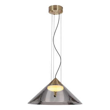 Pendelleuchte an Kabel PRESTO 1xGX53/10W/230V Ø 42 cm Gold/Rauchgrau