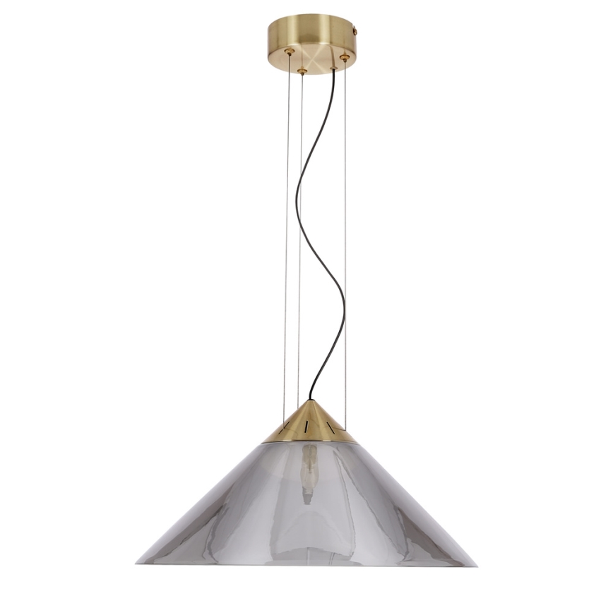 Pendelleuchte an Kabel PRESTO 1xGX53/10W/230V Ø 42 cm Gold/Rauchgrau