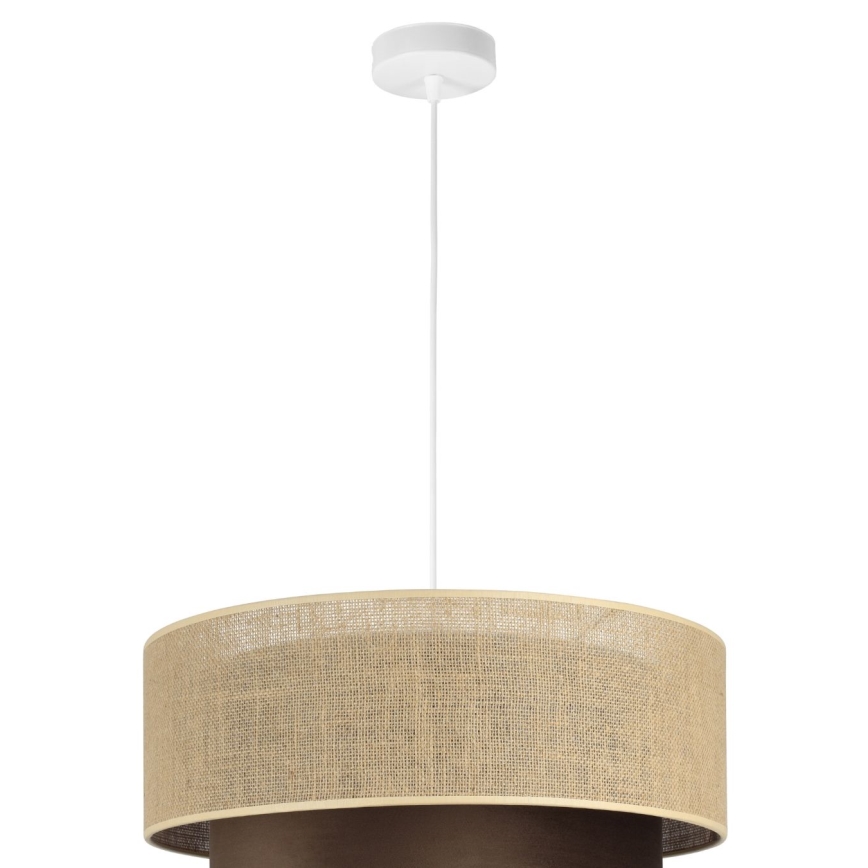 Pendelleuchte an Kabel SARTA 1xE27/60W/230V Ø 45 cm braun/Jute