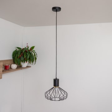 Pendelleuchte an Kabel SOLANO 1xE27/15W/230V schwarz/gold