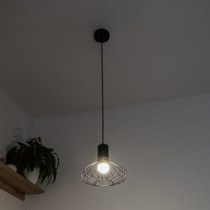 Pendelleuchte an Kabel SOLANO 1xE27/15W/230V schwarz/gold