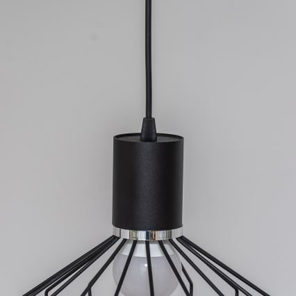 Pendelleuchte an Kabel SOLANO 3xE27/15W/230V schwarz/hochglanzchrom