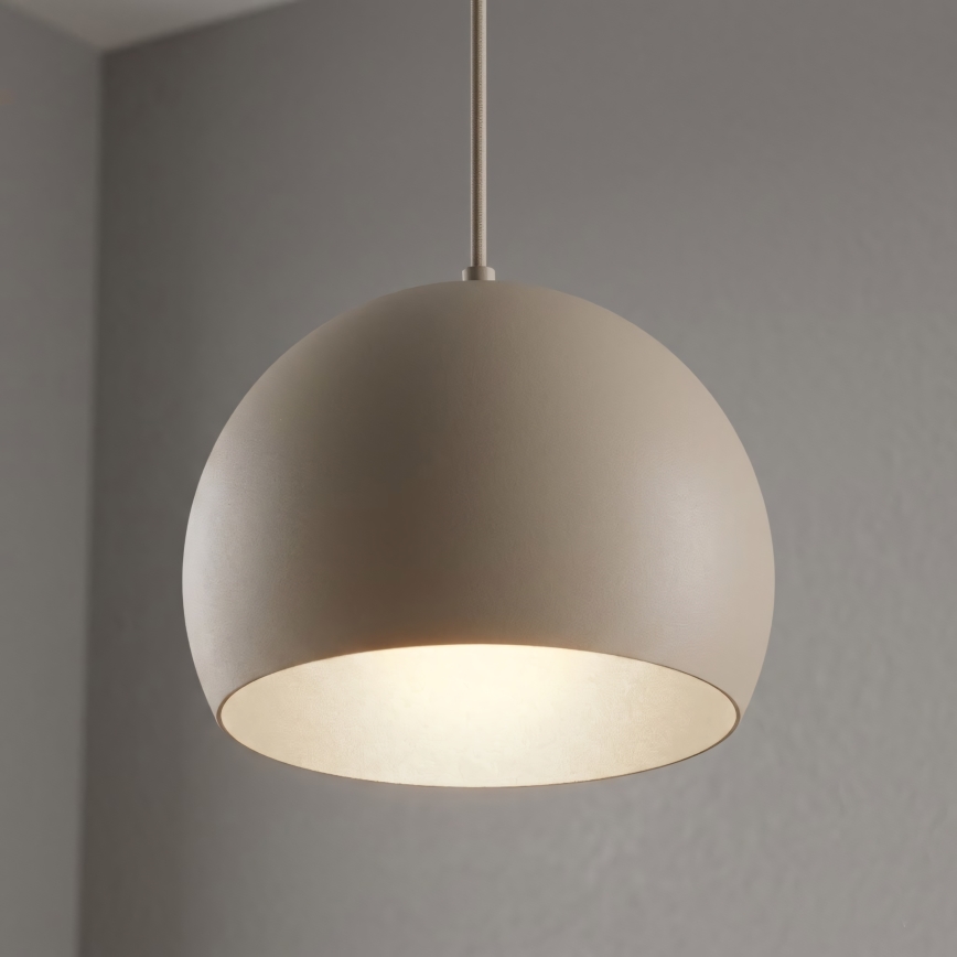 Pendelleuchte an Kabel SOOL 1xE27/15W/230V Ø 27 cm beige
