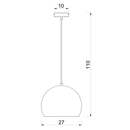 Pendelleuchte an Kabel SOOL 1xE27/15W/230V Ø 27 cm beige