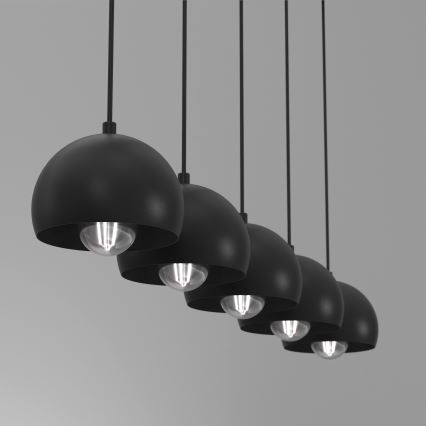 Pendelleuchte an Kabel SOOL 5xE27/15W/230V schwarz