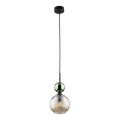 Pendelleuchte an Kabel SOPHIA 1xE14/10W/230V schwarz/grün/rauchiges Beige