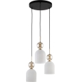 Pendelleuchte an Kabel SOPHIA 3xE14/10W/230V schwarz/rauchbeige/weiß
