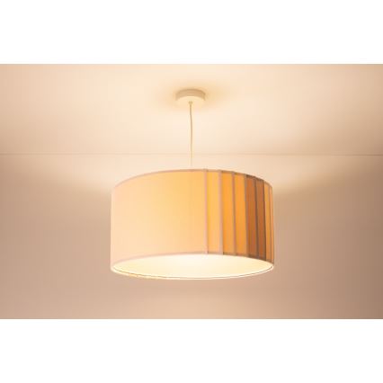 Pendelleuchte an Kabel STRIPES 1xE27/60W/230V Ø 40 cm cremefarben